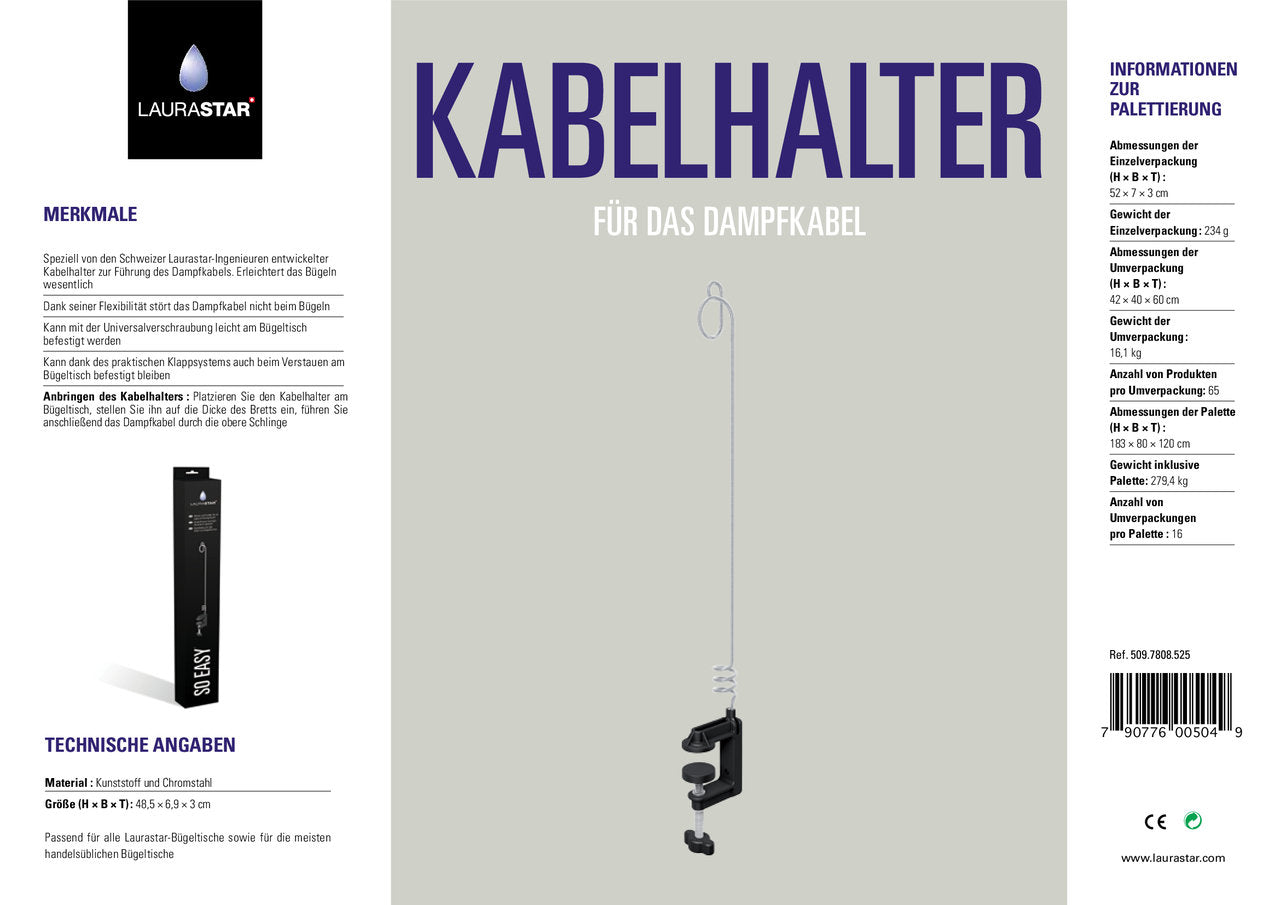 Universal Kabelhalter für das Dampfkabel
